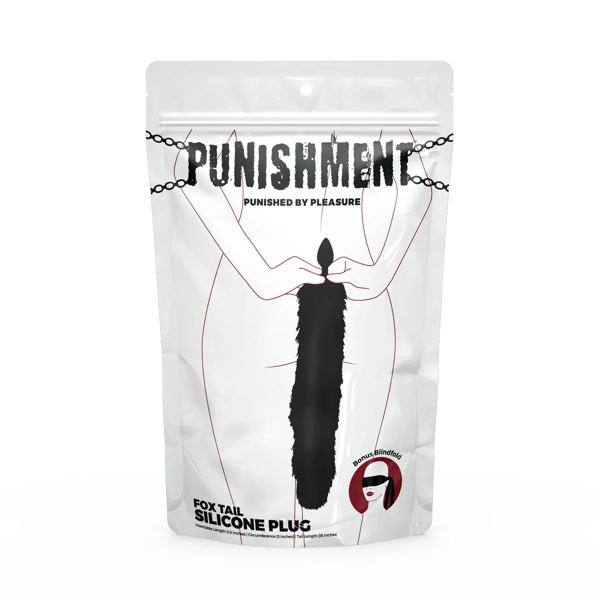 Punishment - Fox Tail Silicone Anal Plug – Black