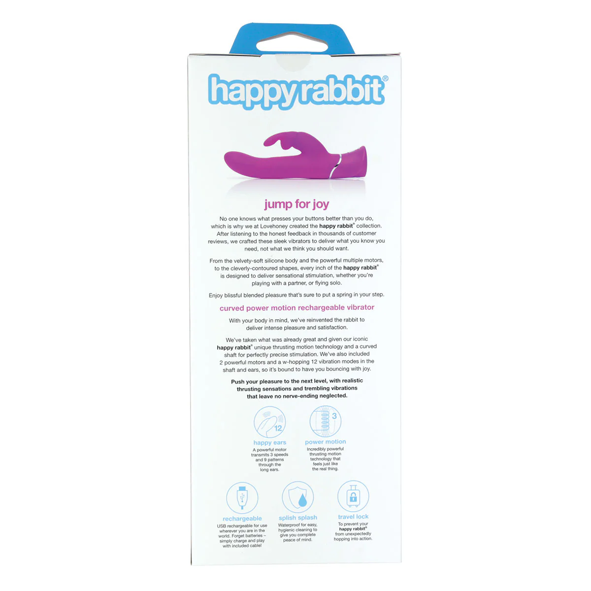 Happy Rabbit – Curve Power Motion Vibrator - Purple