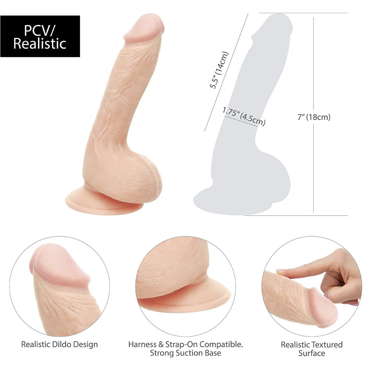 Nanma G-Girl Style Realistic Dong 7"