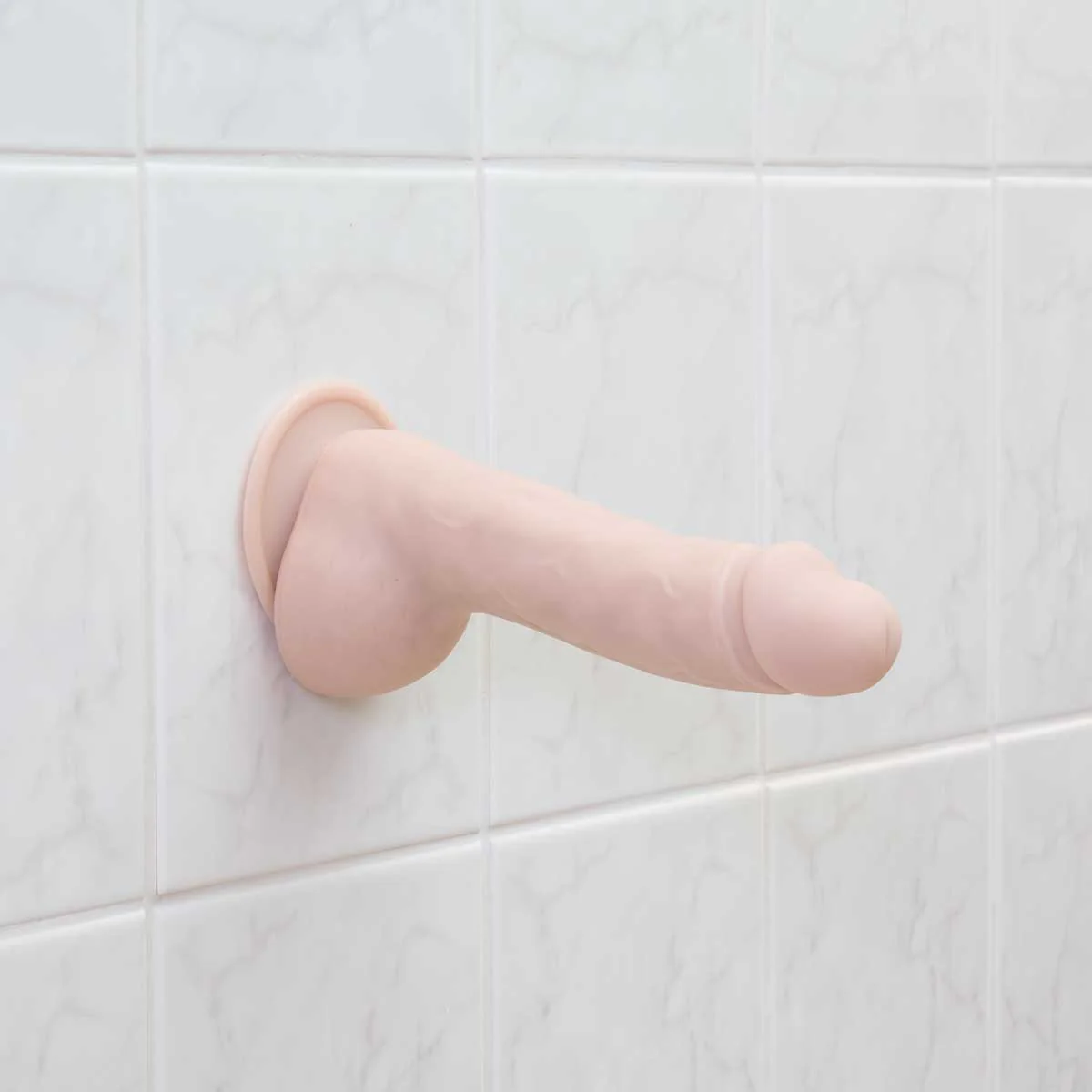 Pure Love® - Smooth Realistic Silicone Dildo With Suction Base – 7.5 in. – Beige