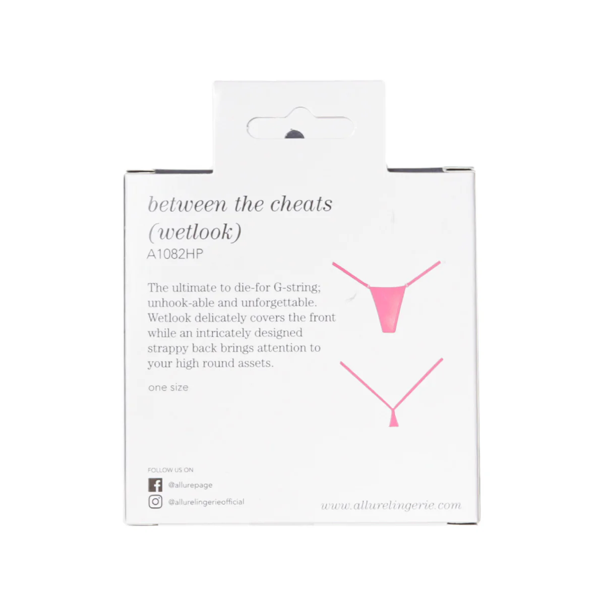 Allure Between The Cheats Pink Panty – One Size Fits Most - Pink