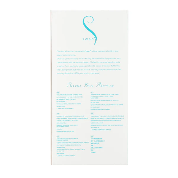 The Kissing Swan® Dual Action Vibrator -  Blue