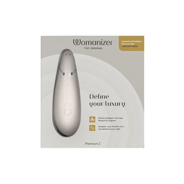 Womanizer Premium 2 – Clitoral Stimulator – Warm Gray