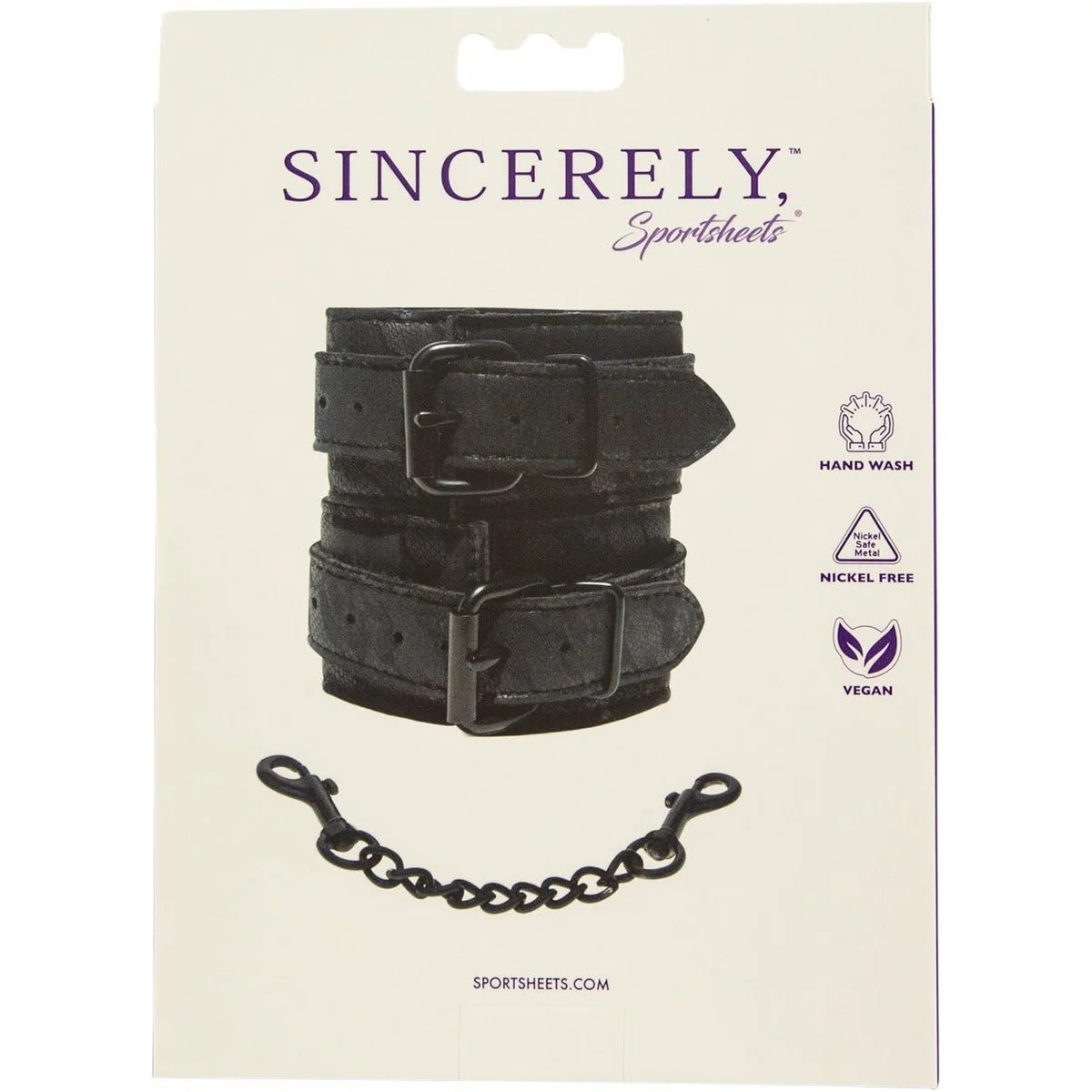 Sportsheets Sincerely -  Lace Cuffs - Black