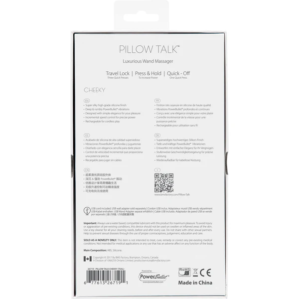 Pillow Talk Cheeky - Wand Massager - Teal