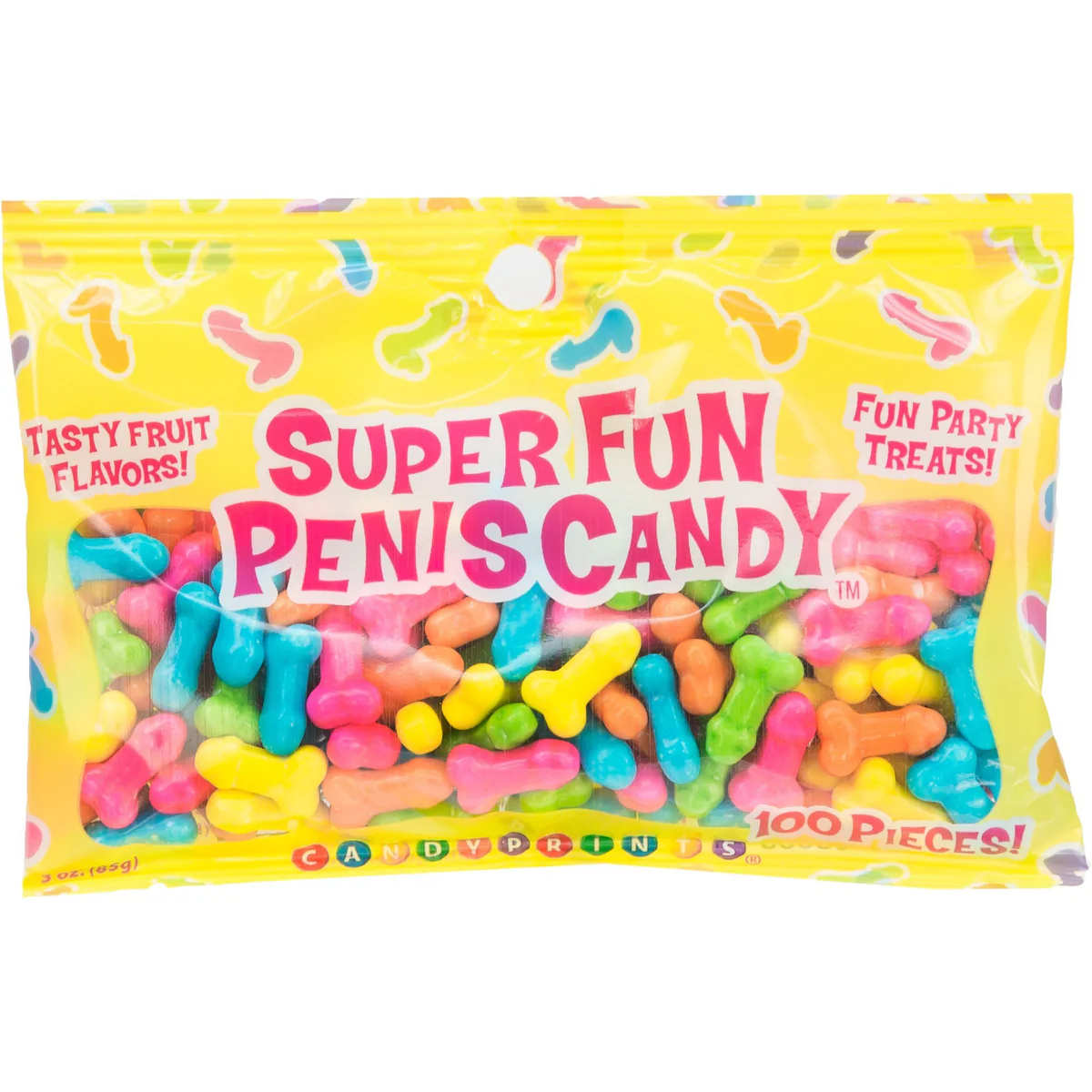 Candyprints Candy Pouch - Penis Shaped Rainbow Candy