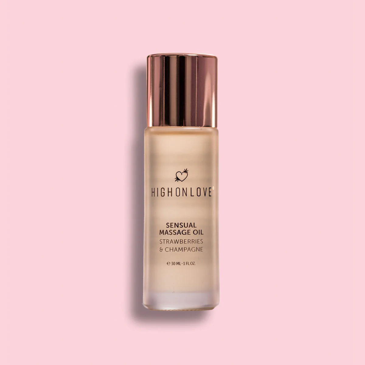 High on Love Sensual Massage Oil Strawberries & Champagne – 30mL