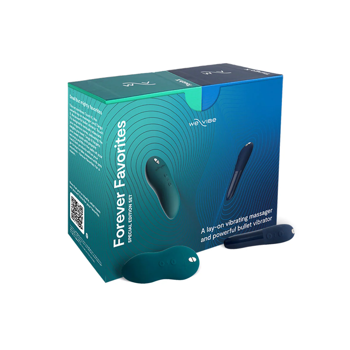 We-Vibe - Forever Favorites – Lay-On Vibrating Massager & Bullet Vibrator Special Edition Set – Velvet/Midnight Blue