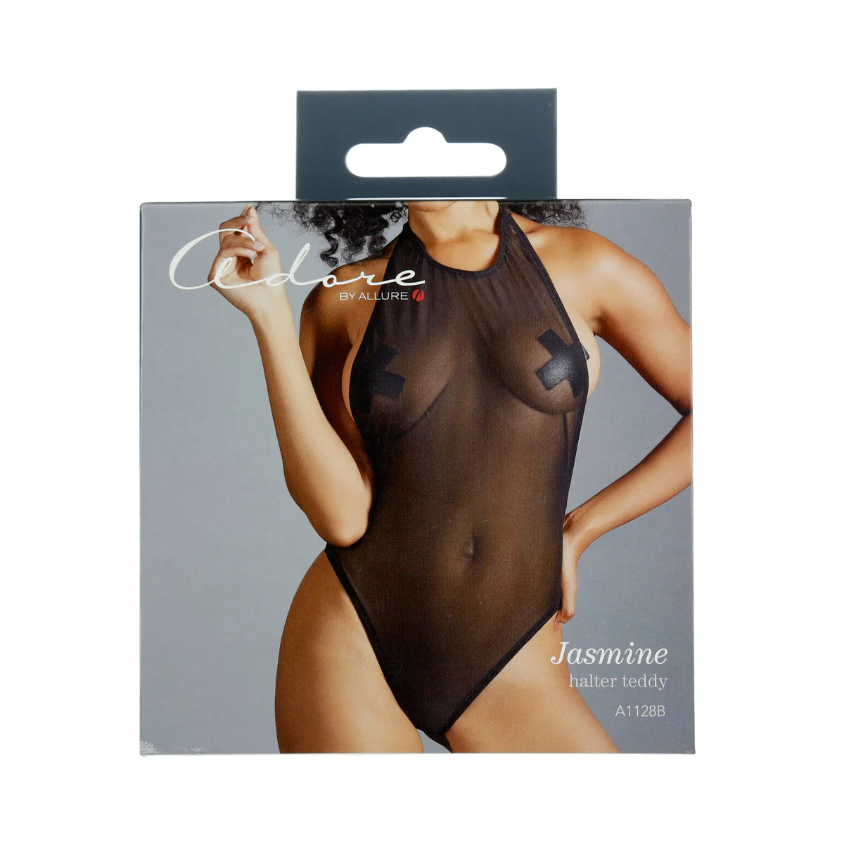Adore By Allure - Jasmine - Halter Teddy - Black - OS