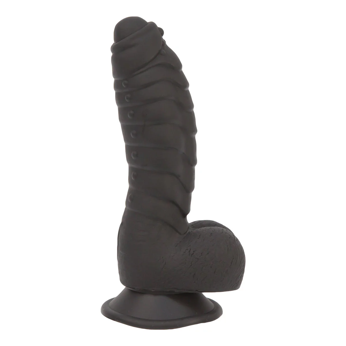 Pure Love® - Fantasy Silicone Dildo With Suction Base – 7 In. – Black