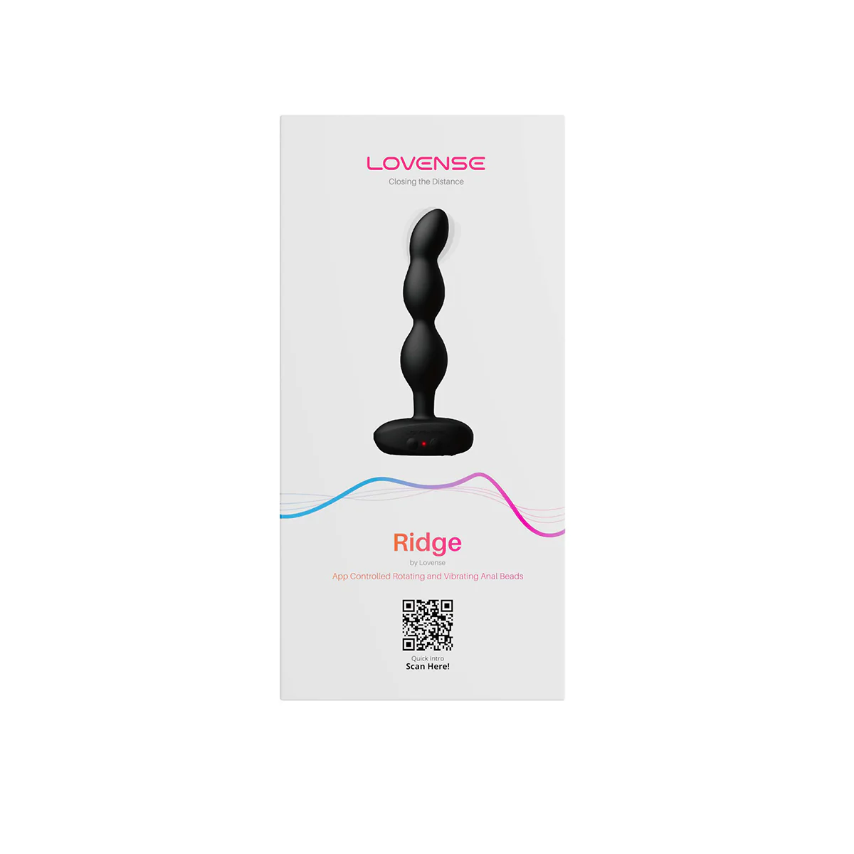 Lovense Ridge Vibrating & Rotating Anal Beads - Black