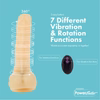 Pure Love®  -  Vibrating and Rotating Dildo with Remote - Beige
