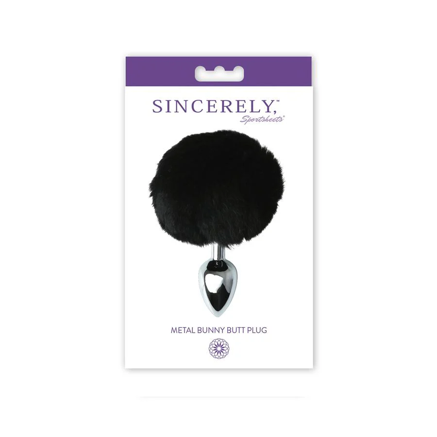 Sportsheets Metal Bondage Bunny Butt Plug - Black