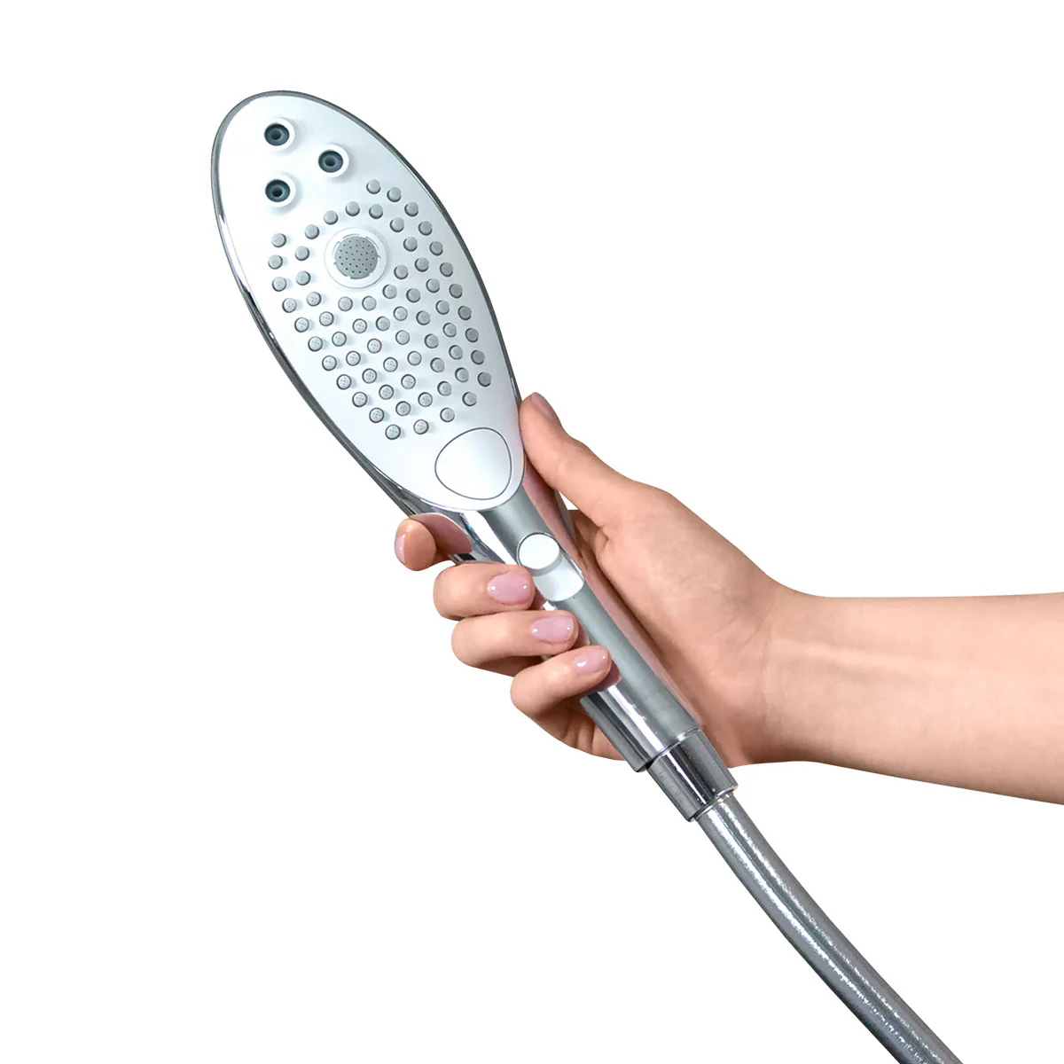Womanizer® - Wave - Combined Shower Head & Water Massage Clitoral Stimulator - Chrome