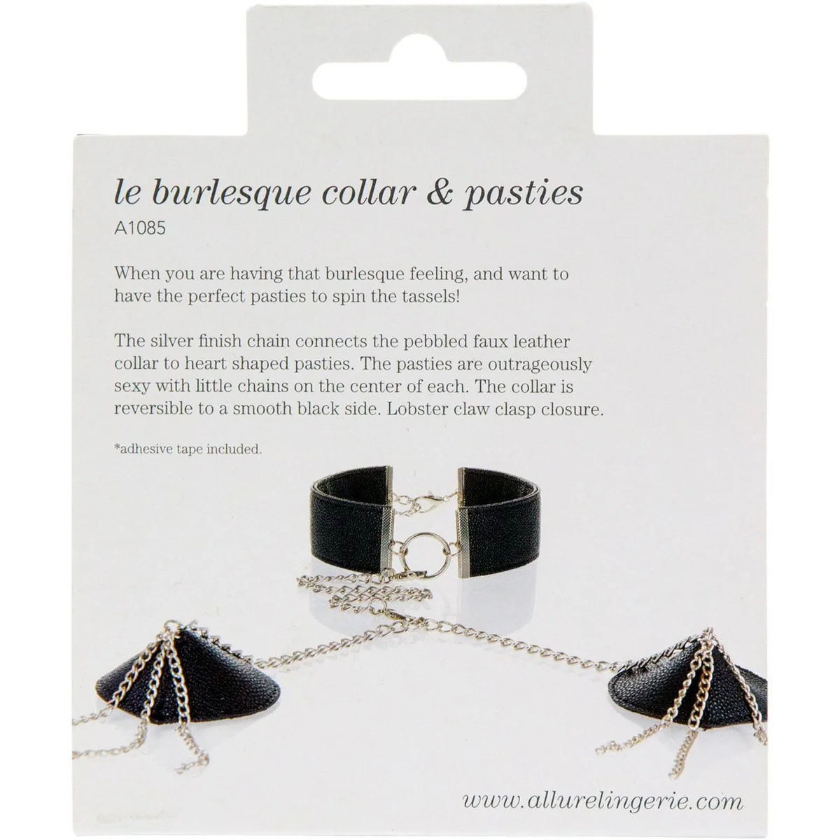 Allure Adore – Collar  with Detachable Heart Pasties