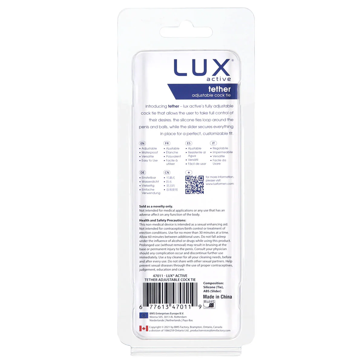 LUX active® Tether – Adjustable Silicone Cock Tie
