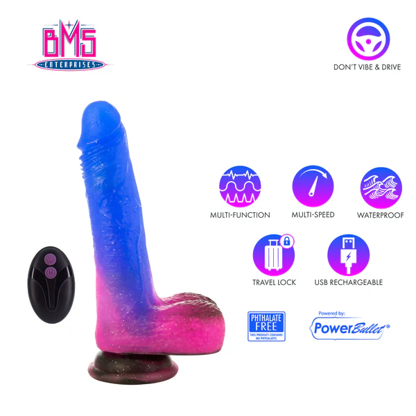 Pure Love® - Vibrating and Rotating Dildo with Remote - Cosmic