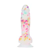 Pure Love® - Party Time Silicone Dildo With Suction Base – 7.5 In. – Frosted Confetti