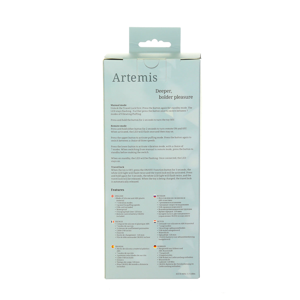 Seven Creations – Artemis - Rechargeable Silicone Butt Plug - Black