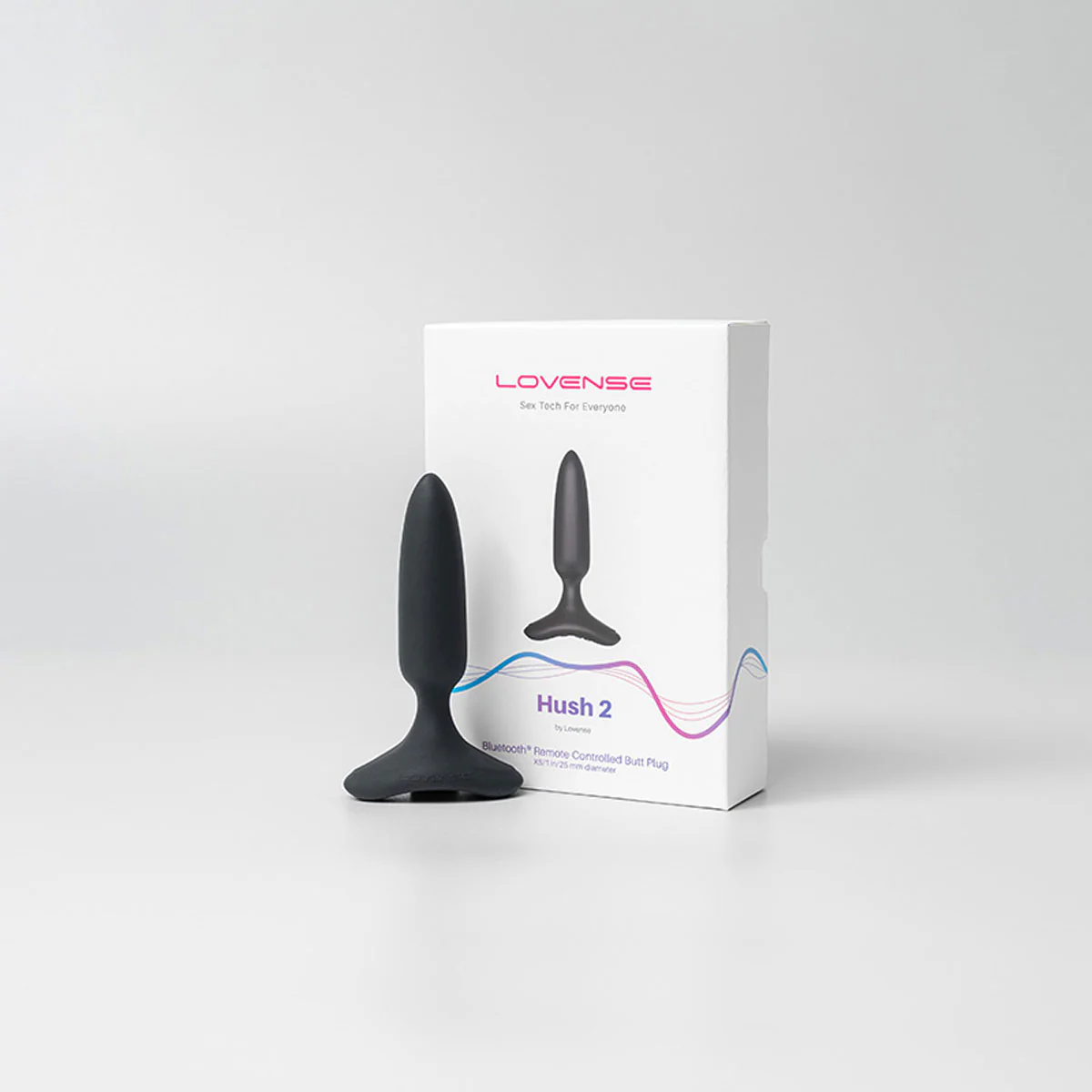 Lovense Hush 2 Vibrating Remote-Controlled Plug – 1” – Black