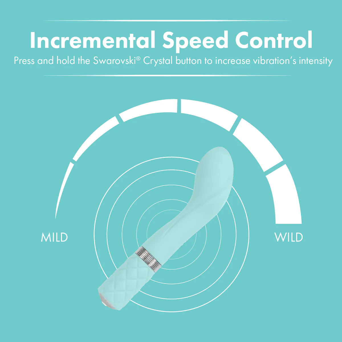 Pure Love®- G-Spot Vibrator With Swarovski® Crystal – Teal