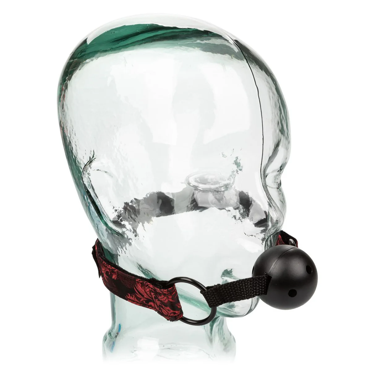 CalExotics Scandal – Breathable Ball Gag with Cuffs – Red
