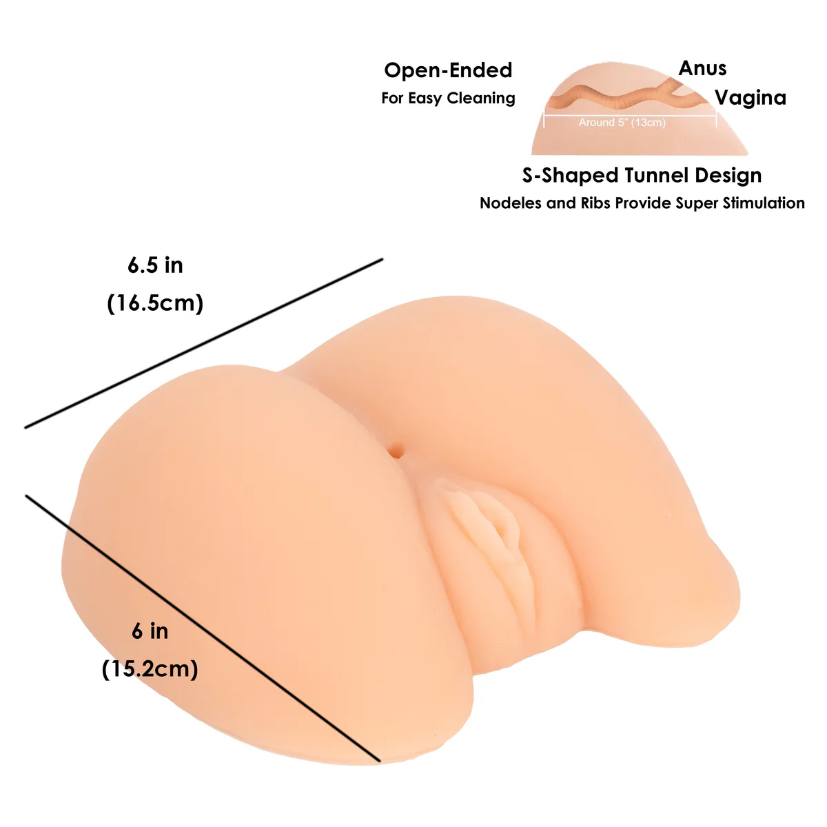 NMC XXX To-Go - It's Two's Company Vagina and Anus Masturbator