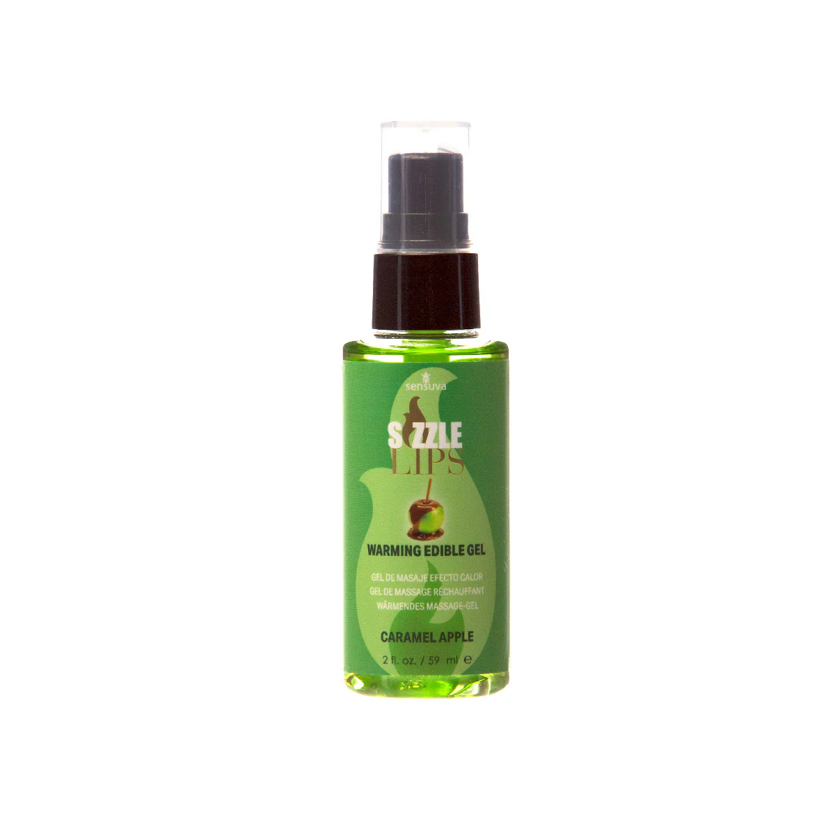 Sensuva Sizzle Lips Warming Edible Gel Caramel Apple 2 oz.