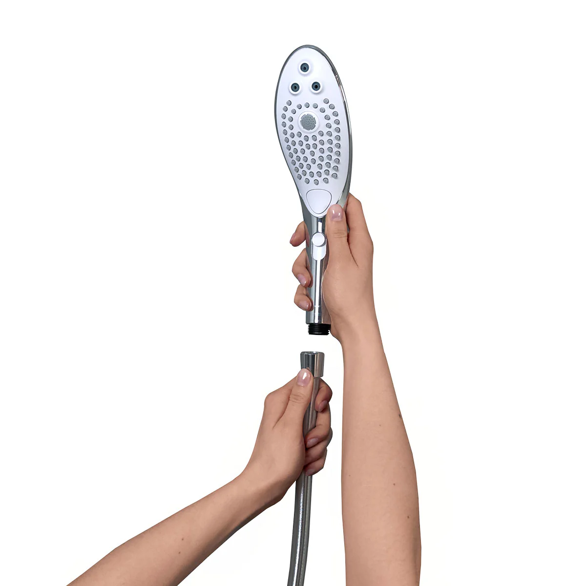 Womanizer® - Wave - Combined Shower Head & Water Massage Clitoral Stimulator - Chrome