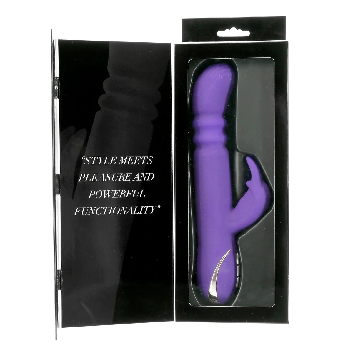 Vibe Couture® - Rabbit Ablaze Rechargeable Thrusting Vibrator – Purple