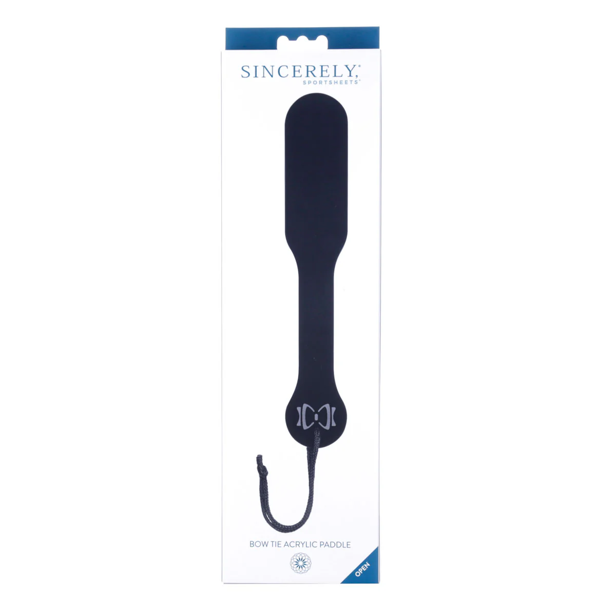 Sportsheets Sincerely Bow Tie Acrylic Paddle - Black
