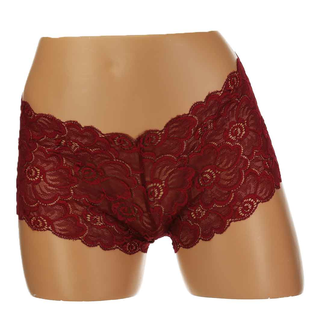 ACI Boyleg Panty - Wine - Large