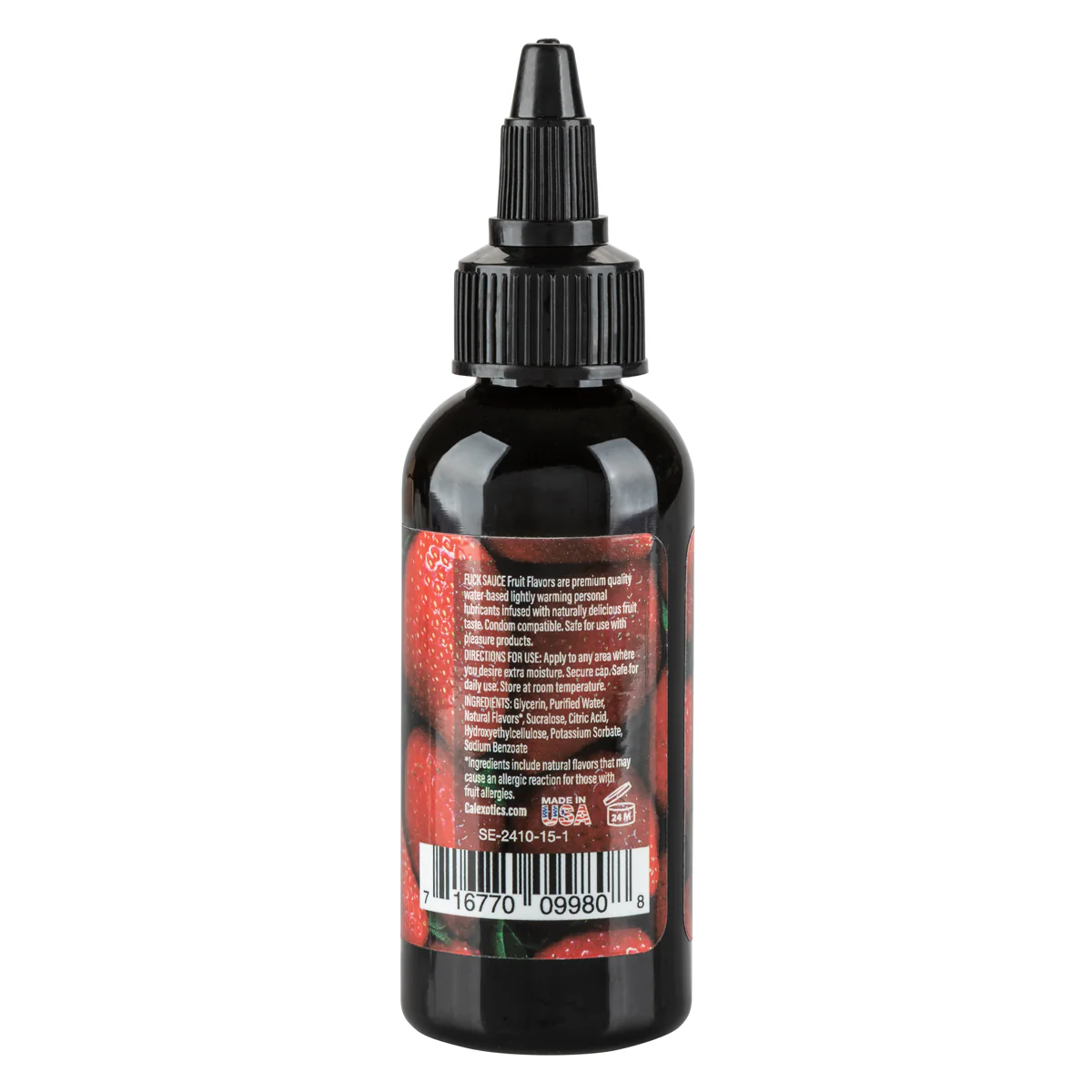 CalExotics – Fuck Sauce – Water-Based Lubricant – Strawberry - 2oz/60ml