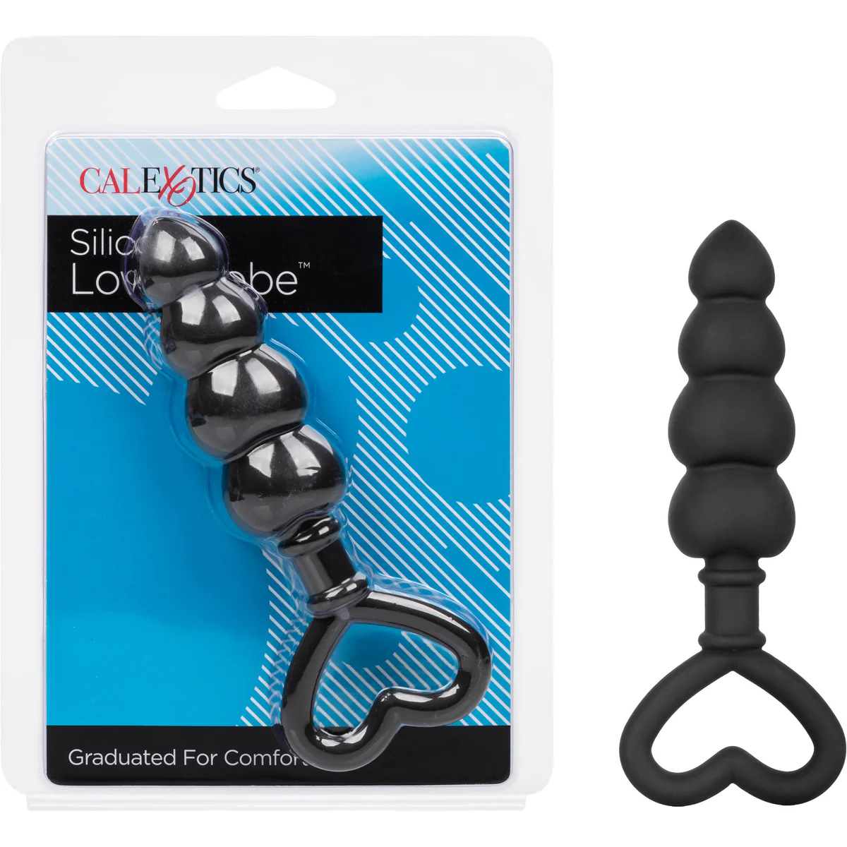 CalExotics Silicone Heart Butt Plug – Black