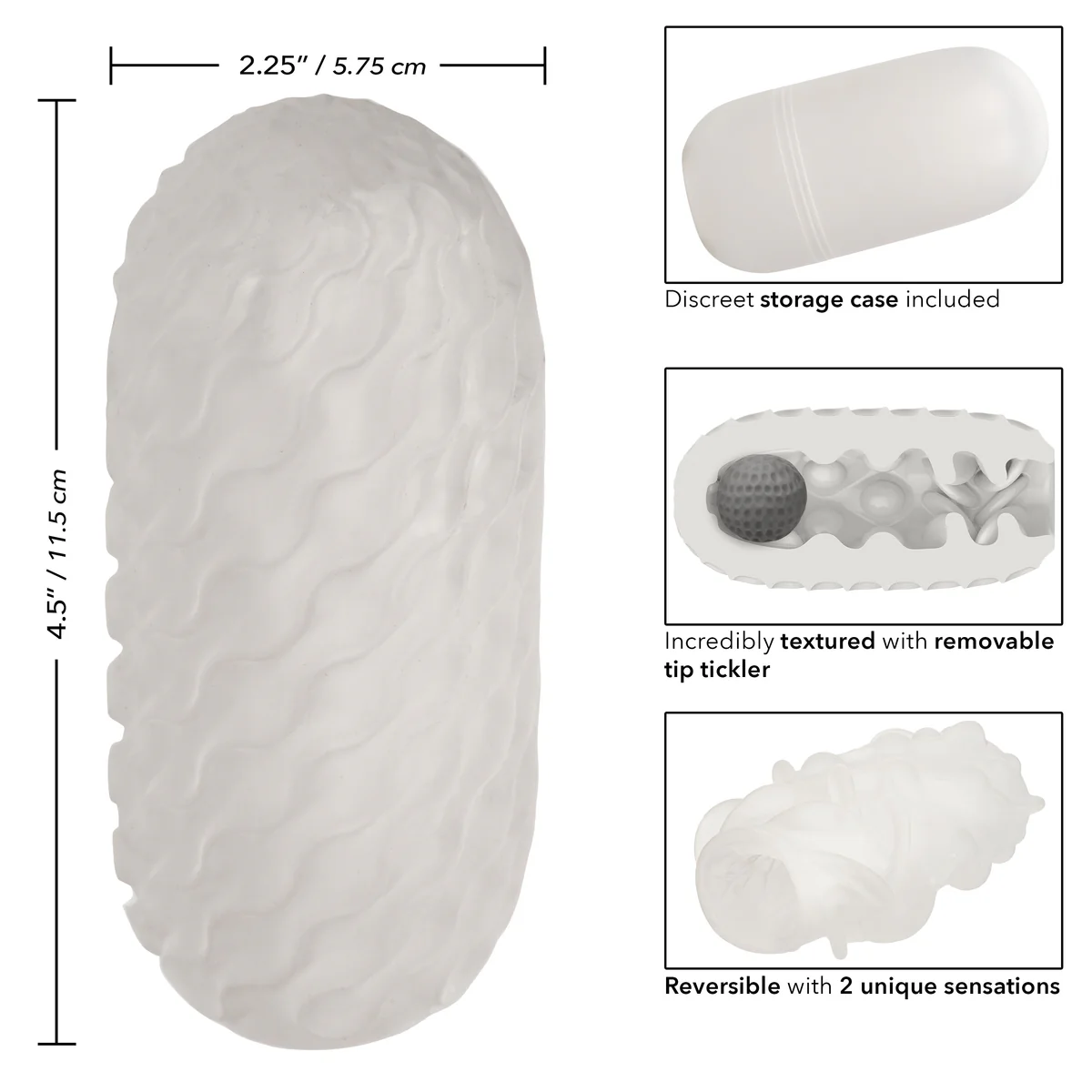 CaleXOtics – Boundless – Reversible Squishy Ball Stroker