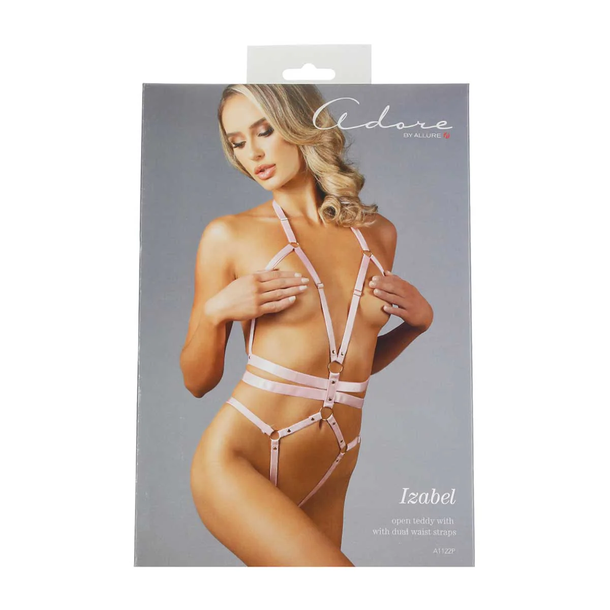 Adore By Allure - Izabel - Open Teddy With Dual Waist Straps - Pink - OS